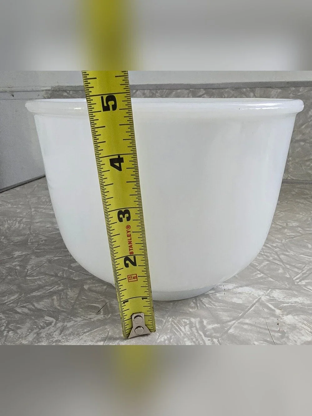 Vintage Glasbake Sunbeam Milk Glass Mixing Bowl